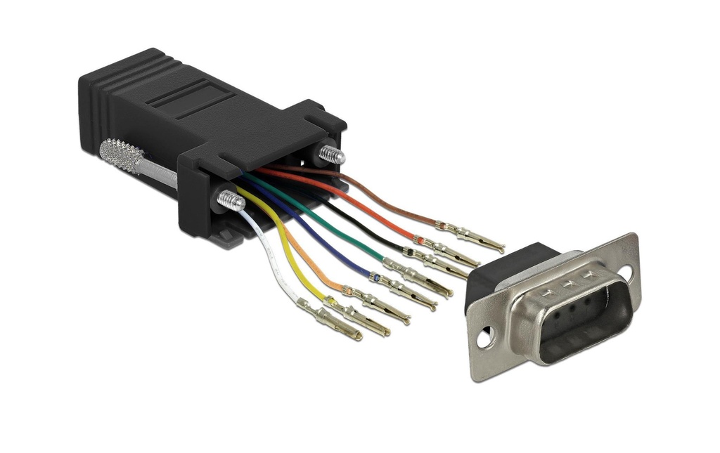 Delock Adaptateur RJ-45 - RS-232 DB9 (f-m) noires