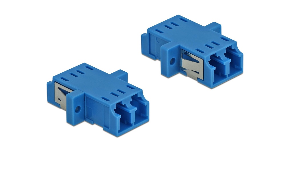 Delock Accouplement à fibre optique 2 pièces Singlemode LC – LC, OS2, Duplex