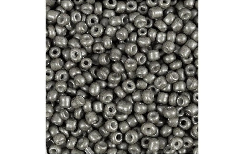 Creativ Company Perles de rocaille Perles de verre Gris