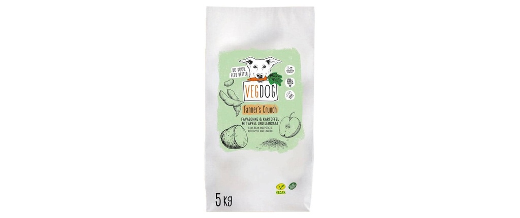 Vegdog Alimentation sèche Farmer's Crunch 5 kg