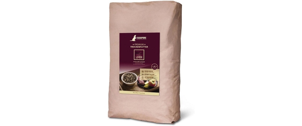 Escapure Alimentation sèche Agneau Premium 12 kg