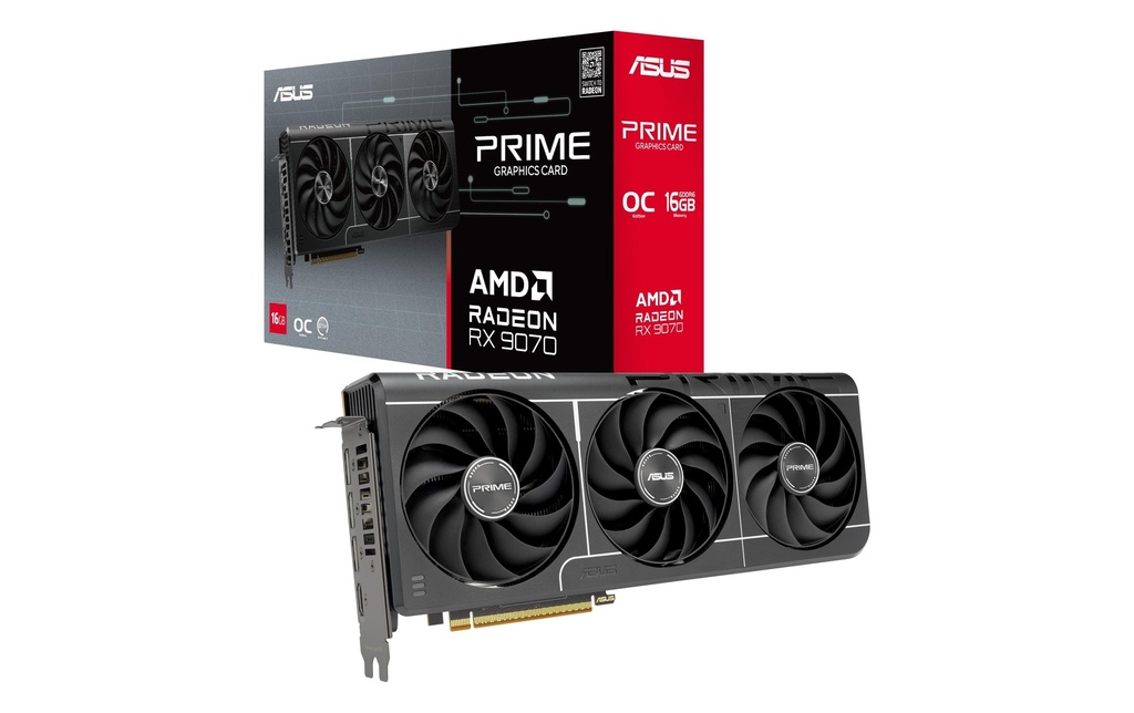 ASUS Carte graphique Prime Radeon RX 9070 OC Edition 16GB
