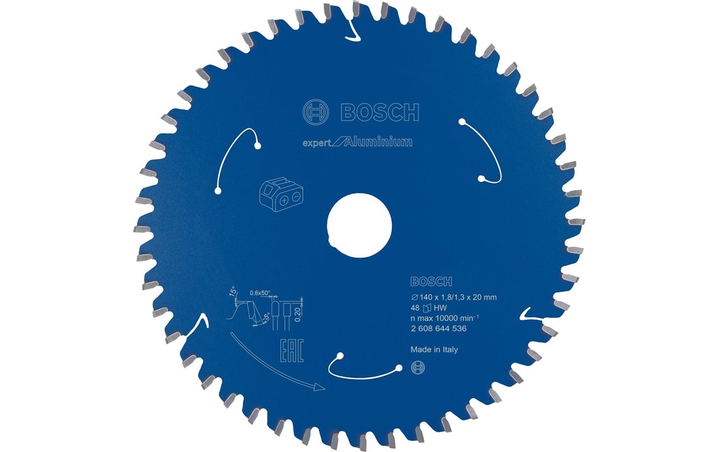 Bosch Professional Lame de scie circulaire Expert for Aluminium Ø 140, Z 48