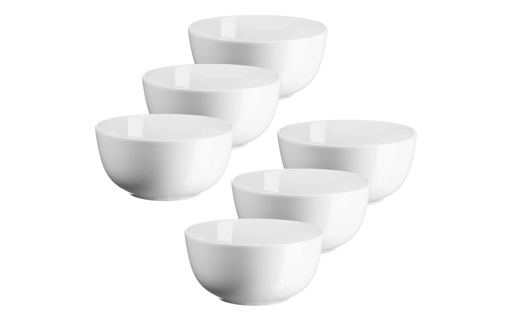 Mäser Bol à céréales Barca 14 cm, 6 pièces, blanc