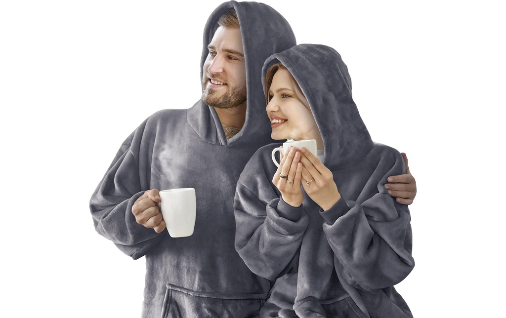 Mediashop Couverture Hoodie, Gris