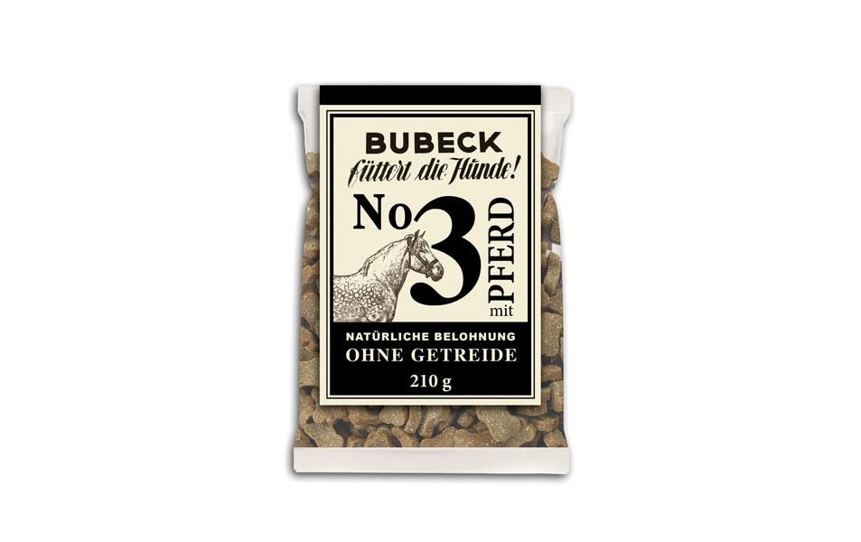 Bubeck Biscuits pour chiens No. 3 avec cheval, 210 g