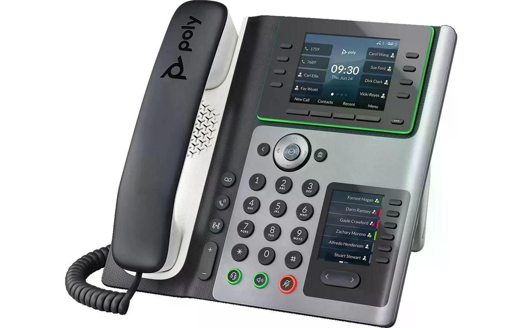 HP Téléphone de bureau Poly Edge E450 Gris/Noir/Blanc