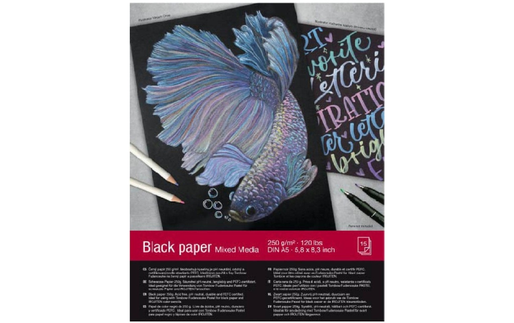 Tombow Carnet de dessin Black Paper A5