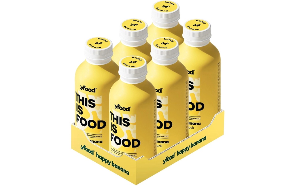 YFOOD Repas à boire Happy Banana 6 x 500 ml