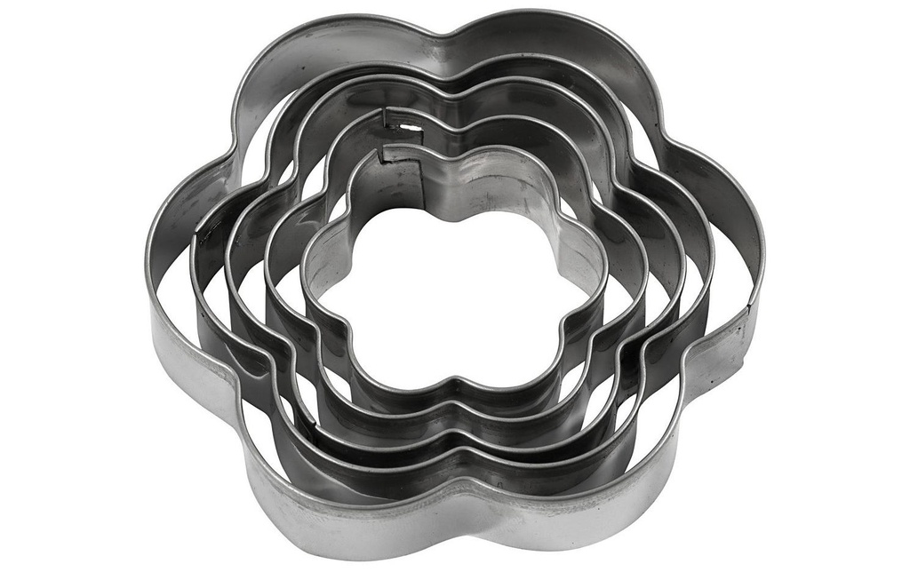 Creativ Company Kits d’emporte-pièces 8 cm 5 pièces, Fleur