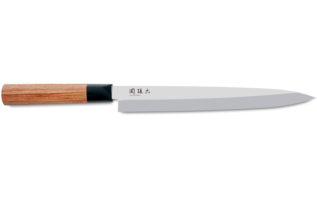 Kai Couteau de chef Red Wood Yanagiba 24 cm, Brun