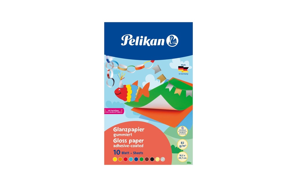 Pelikan Papier glacé caoutchouté couleurs assorties