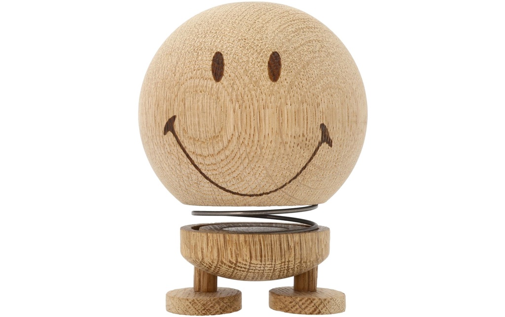 Hoptimist Objet à exposer Bumble Smiley Oak S 6.6 cm, Nature