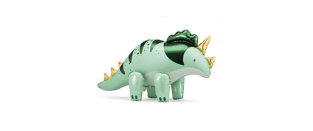 Partydeco Ballon en aluminium Triceratops 101 x 60.5 cm, vert