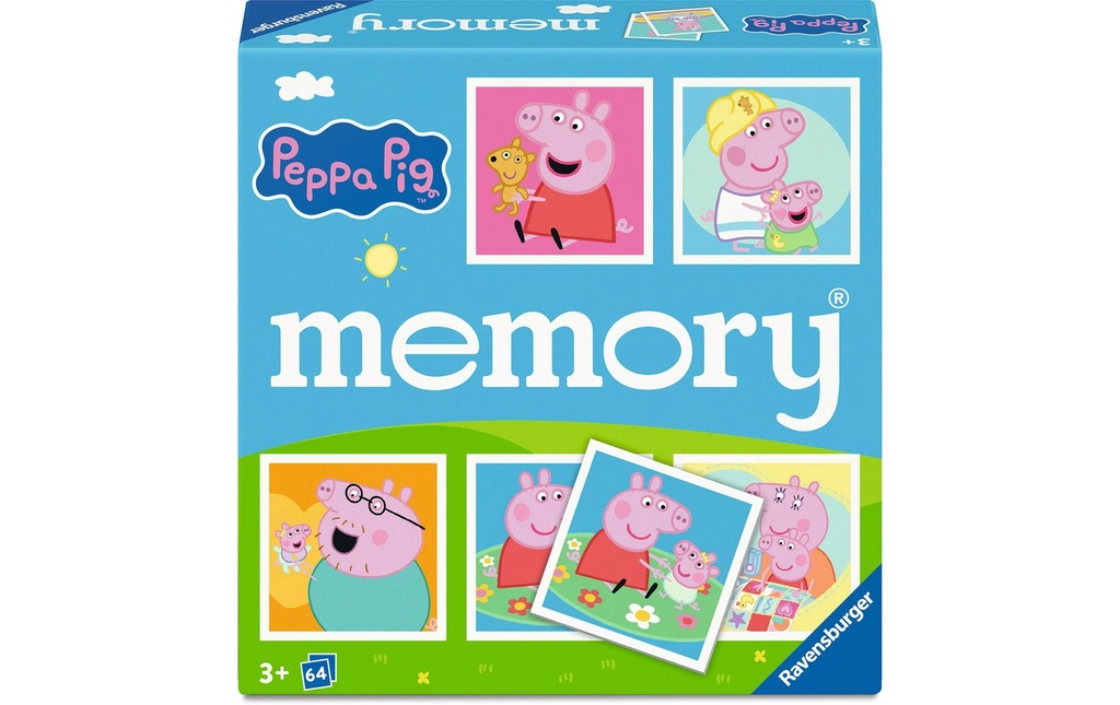 Ravensburger Mémoire Peppa Pig dès 3 ans, 2-8 joueurs,