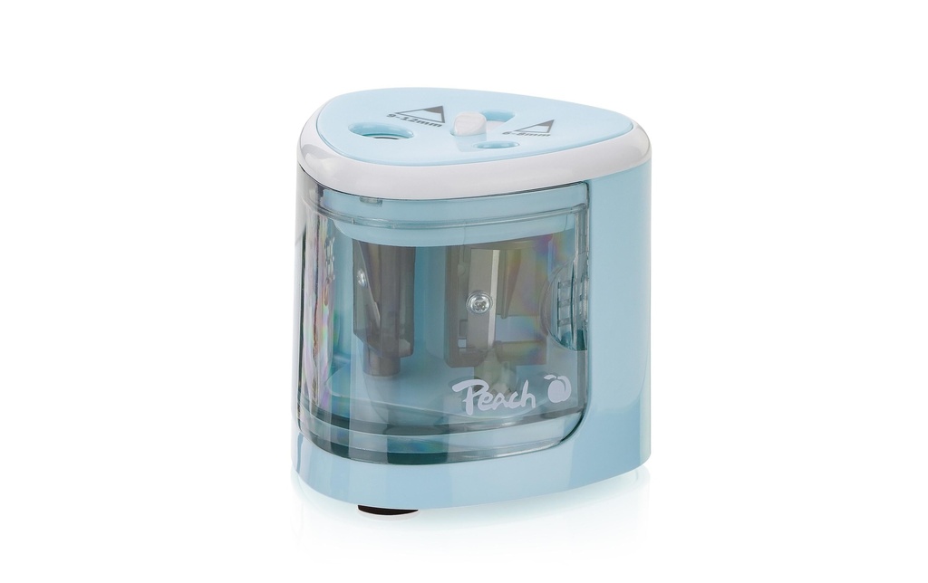 Peach Taille-crayon PO102 Piles, Bleu
