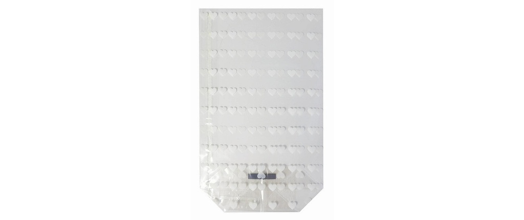 Braun + Company Sac transparent Coeur, 9.5 x 16 cm, 10 pièces