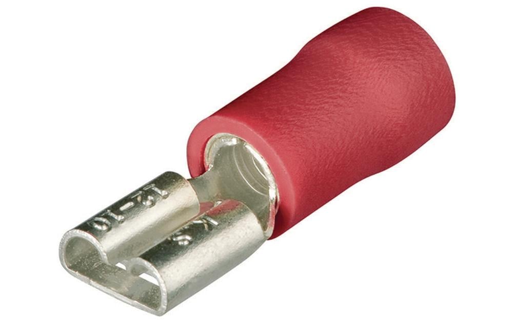 Knipex Récipients plats 6.3 x 0.8 mm Rouge, 100 Pièce/s