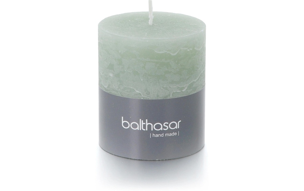 balthasar Bougie cylindrique Rustico 7 x 8 cm, vert clair
