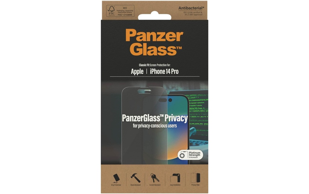 Panzerglass Protection d’écran Classic Fit Privacy iPhone 14 Pro