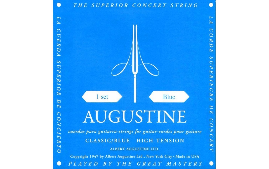 Augustine Cordes de guitare Classic Blue Hard