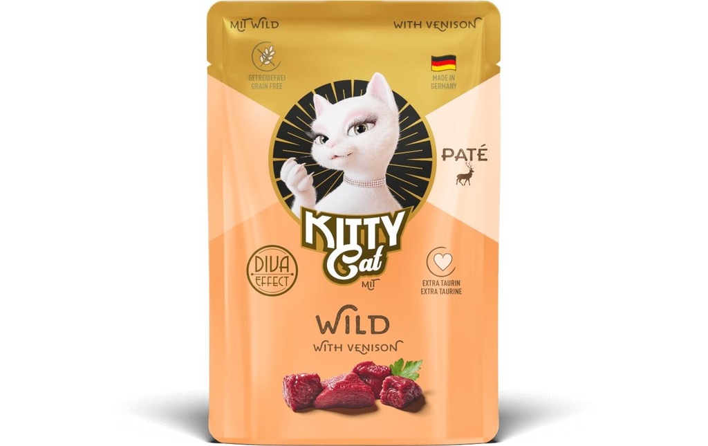 KITTY Cat Alimentation humide Pochette de pâté sauvage 85 g