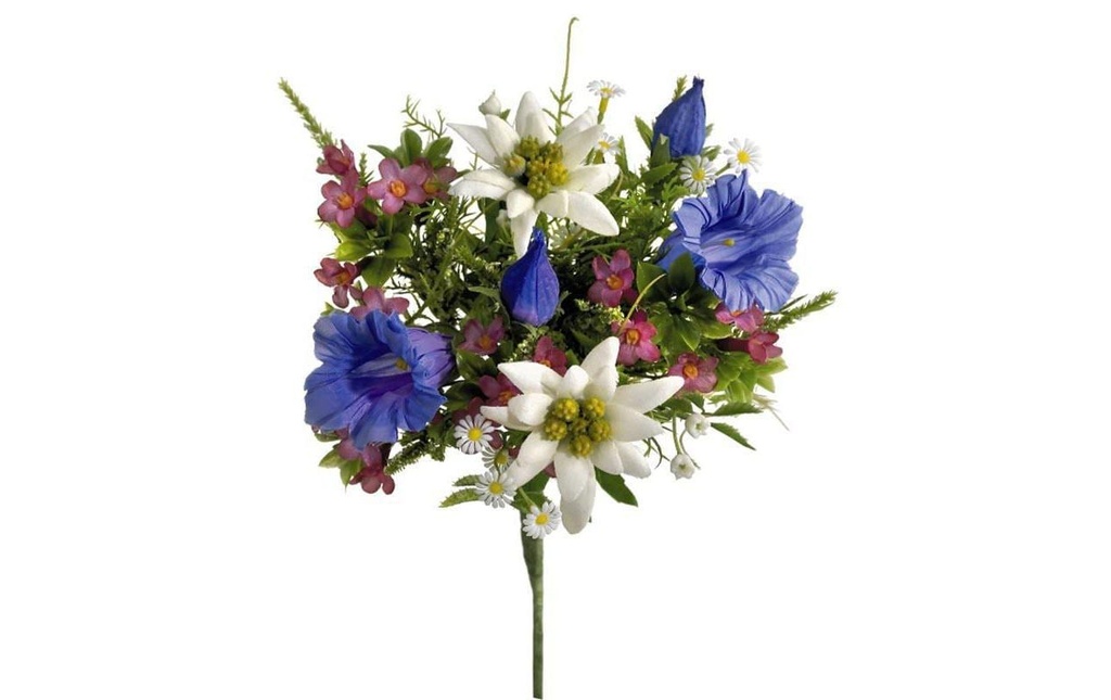 Botanic-Haus Fleur artificielle Bouquet de fleurs alpines, 22 cm