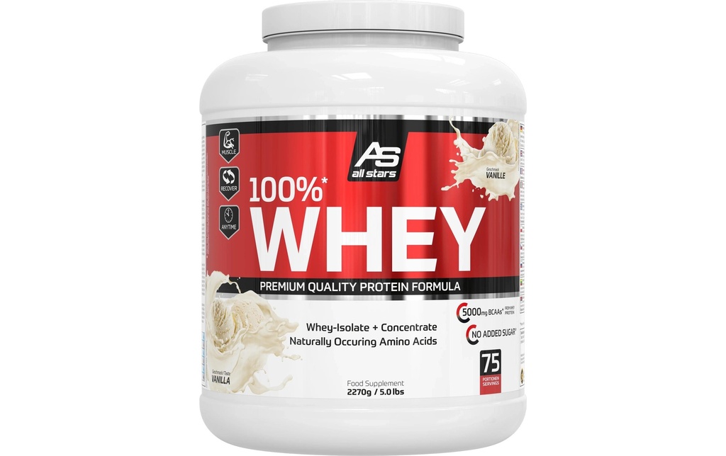 All Stars Poudre Whey Protein 100% Vanilla 2270 g