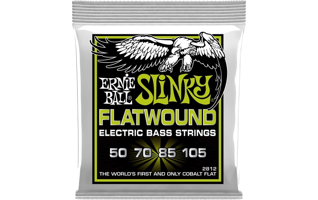 Ernie Ball Cordes de basse 2812 Slinky Flatwound Regular 50-105