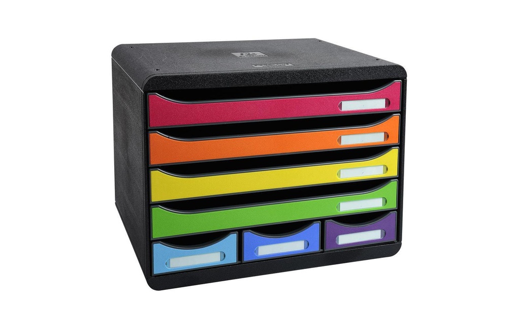 Exacompta Boîte à tiroirs Storebox Mini 7 tiroirs, noir