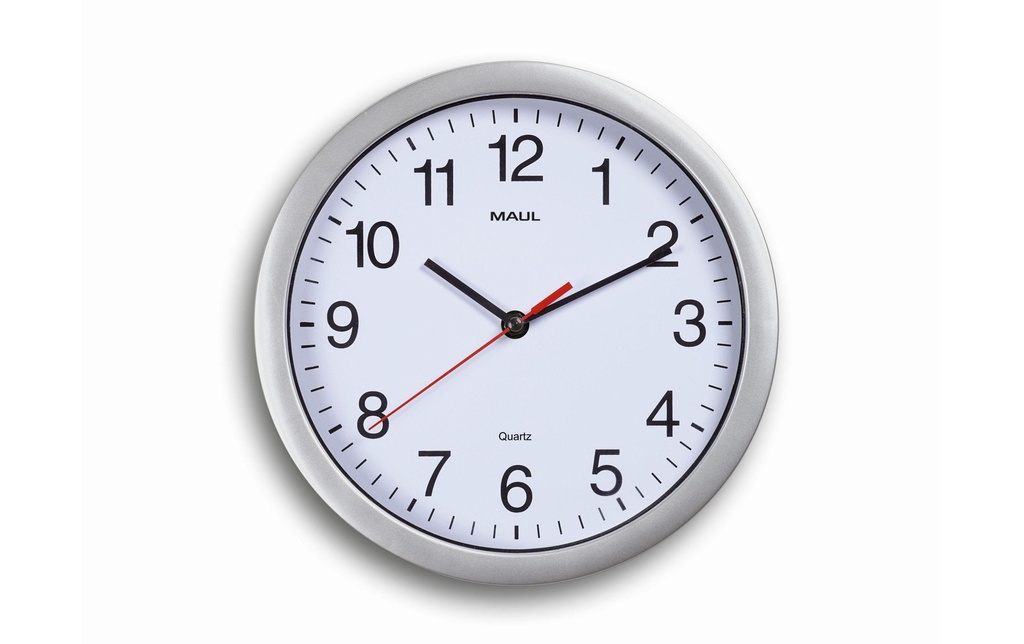 MAUL Horloge mur.MAULrun 25 argent