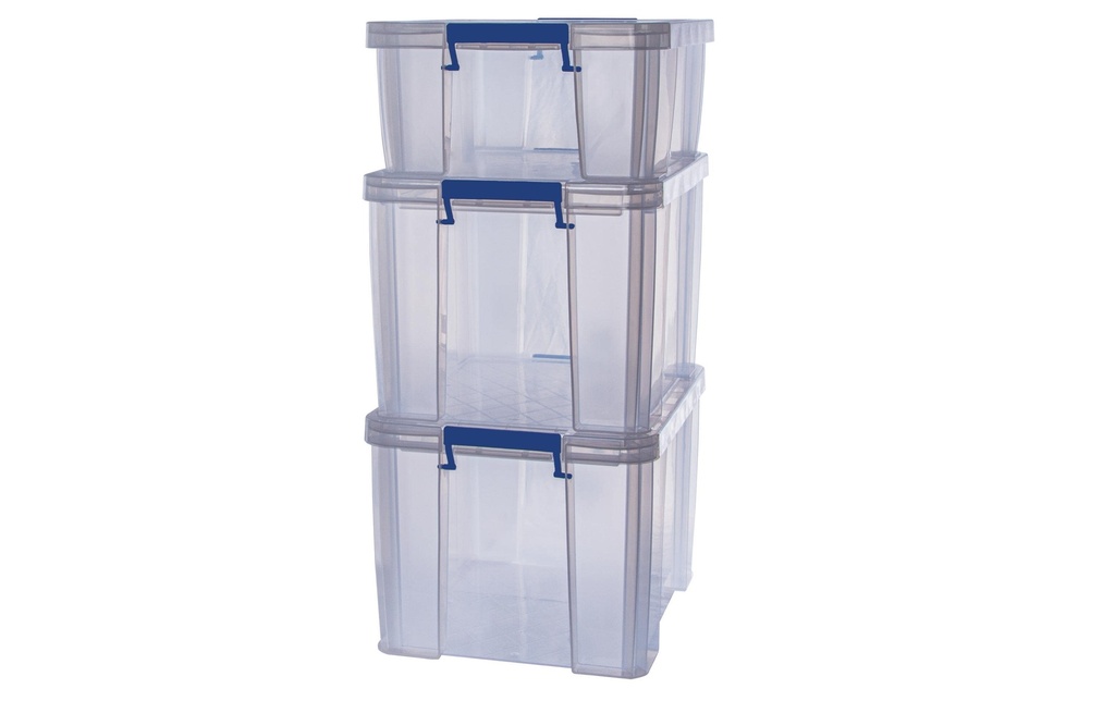 Fellowes Boîte de rangement ProStore Bonus Set 3 Semi-transparent
