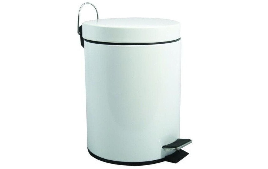 MSV Poubelle à pédale 5 l, Blanc