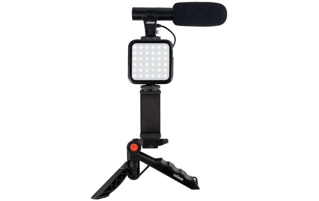 Dörr Lampe vidéo Kit de Vlogging avec microphone VL-5