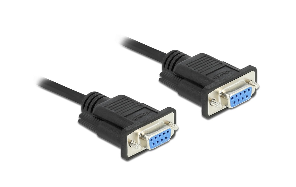 Delock Câble de raccordement null modem RS-232 D-Sub 9 f-f 5 m