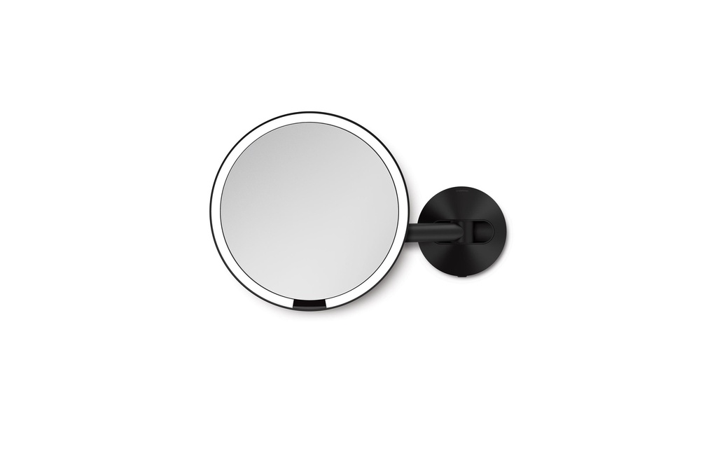 Simplehuman Miroir cosmétique avec capteur Avec support mural Noir mat