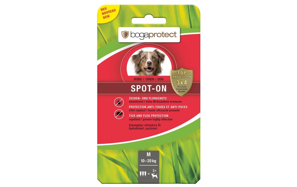 bogar Gouttes anti-parasite bogaprotect Spot-on Chien M