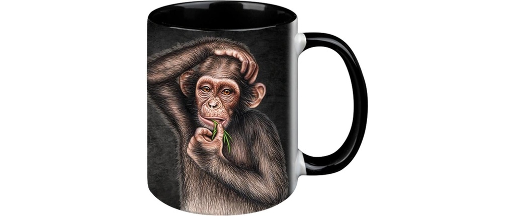 creanorm Tasse Singe Black Edition 330 ml, 1 Pièce/s, Noir