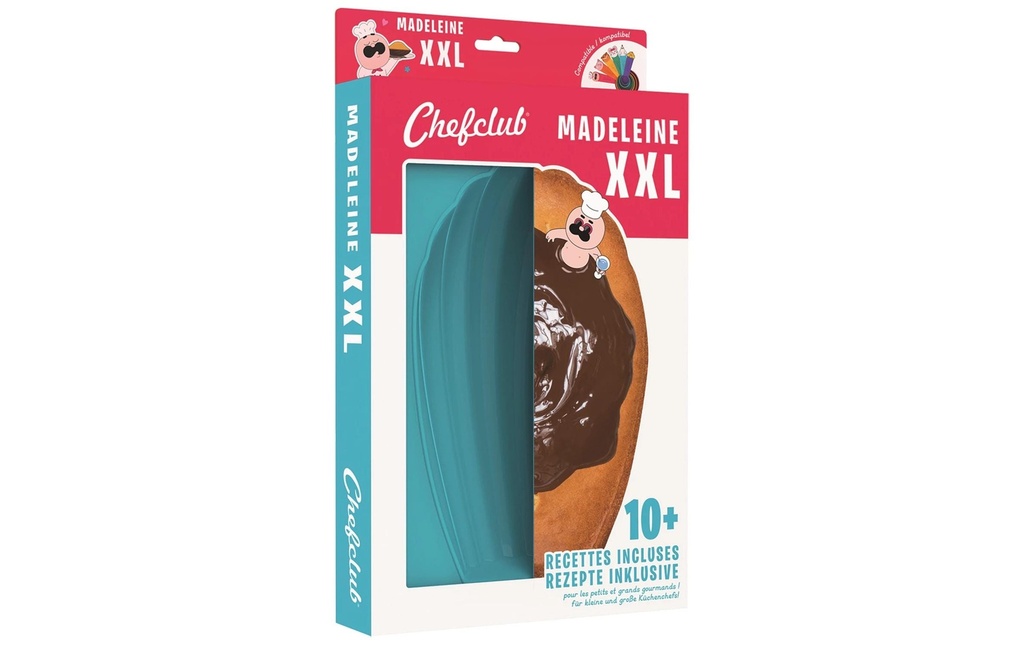 Chefclub Moule de cuisson Madeleine XXL Bleu