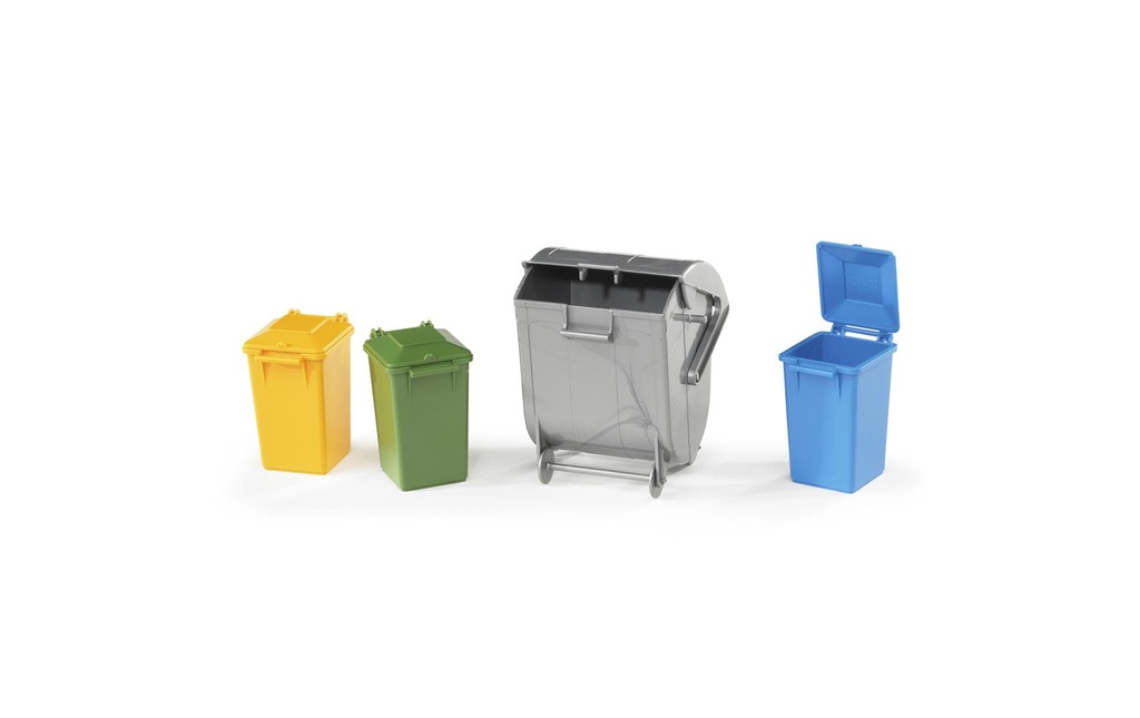 Bruder Spielwaren Accessoire Set de poubelles