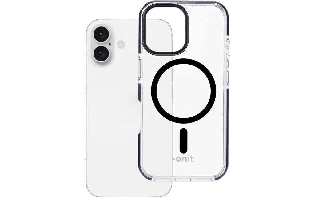 onit Coque arrière Armorix iPhone 16 Noir transparent