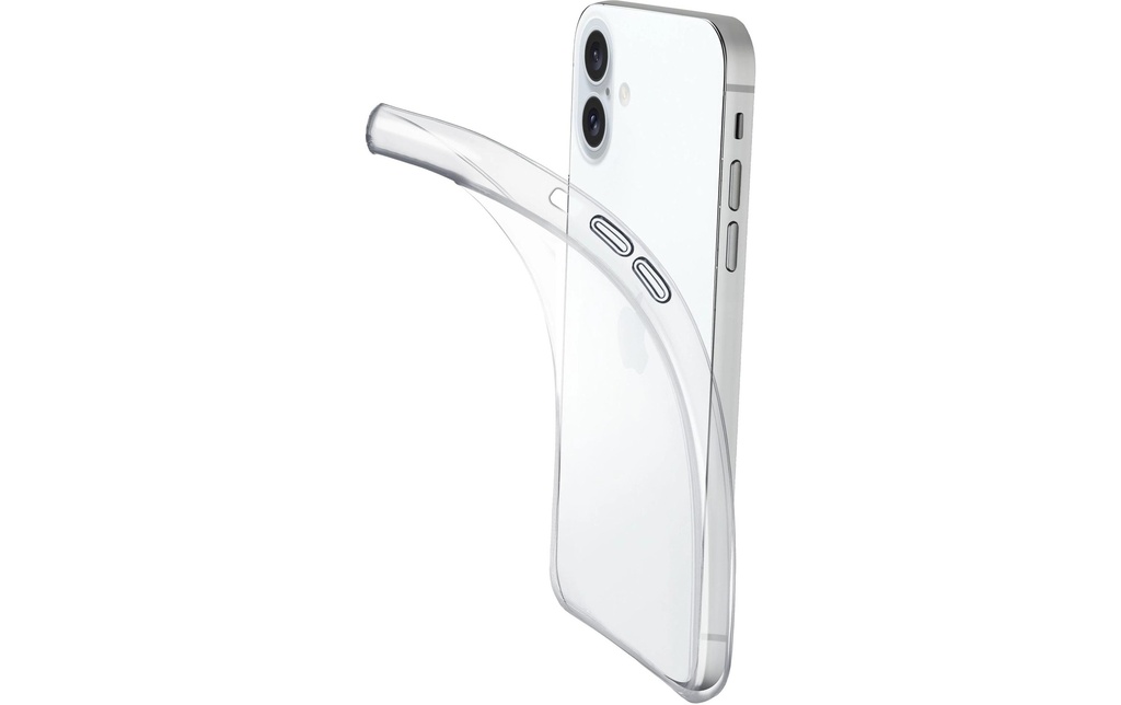 Cellular Line Coque arrière Rubber Case iPhone 16 Clear