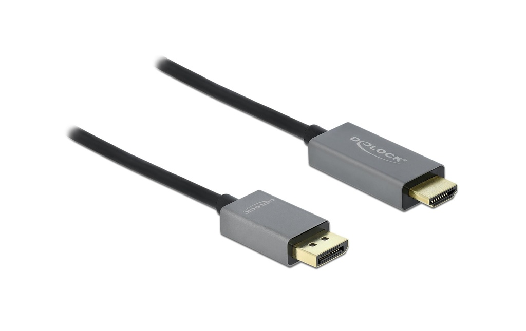 Delock Câble DisplayPort 1.4 - HDMI, 4K 60 Hz, HDR 2m