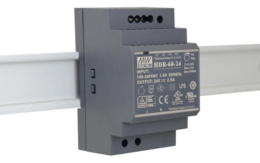 MeanWell Blocs d’alimentation pour rail DIN  60 W, 24 V