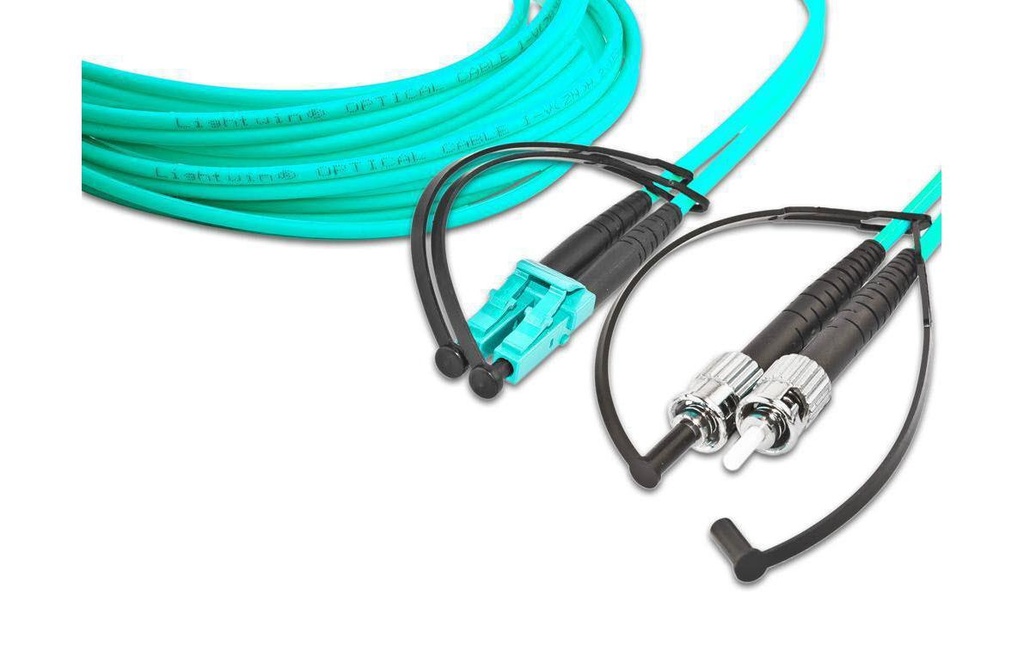 Lightwin Câble patch à fibre optique Multimode LC – ST, OM3, Duplex, 15 m