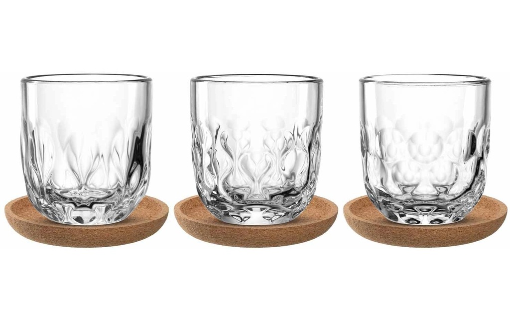 LEONARDO Verre à cappuccino Gocce avec soucoupe 220 ml, Transparent