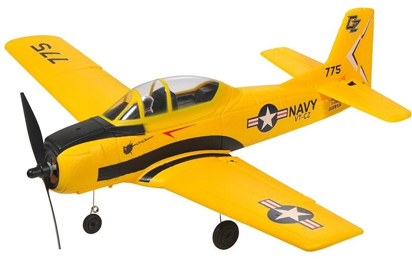 TOP-RC Avion à moteur Mini T28 RTF 450 mm, jaune