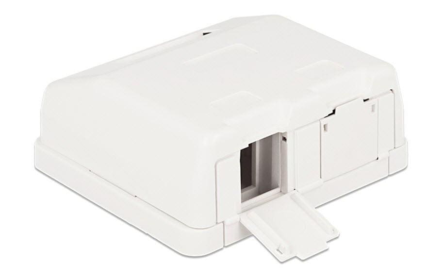 Delock Boîtier Keystone 2 fois, blanc