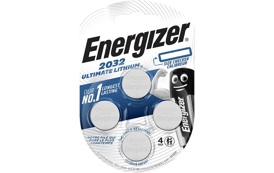 Energizer Pile bouton Ultimate Lithium CR-2032 , 4 Pièce/s
