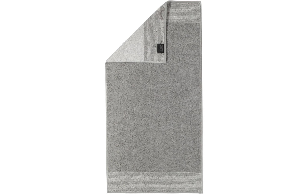 Cawö Serviette de douche Two Tone 80 x 150 cm, Platine